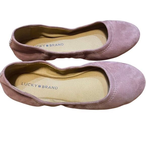 Lucky Brand Emmie ballet flat in a mauve or dusty pink suede material 6.5 - Picture 2 of 7